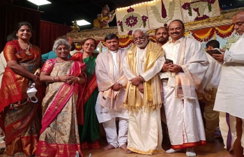 The Tirumala Tirupati Devasthanm (TTD) organised by ‘Sri Venkateshwara Kalyanotsavam’ in association with Siddhi Vinayaka Cultural Center (SVCC) Milpitas and community organisations on June 18, 2022 at Indian Community Centre (ICC), Milpitas. The Chairman Shri Subba Reddy, AEO and few Archakas came all the way from Tirupathi to conduct the event. There was an enthusiastic response from the community with over 2500 devotees attending the function. The Indian community highly appreciated the initiative particularly after the pandemic.  The Consul General of India in San Francisco Amb. T.V. Nagendra Prasad along with his family attended the Kalyanotsavam at the invitation of Tirumala Tirupati Devasthanm (TTD), Siddhi Vinayaka Cultural Center (SVCC) and the community. Consul General conveyed appreciation to TTD, Government of Andhra Pradesh and Mr. Venkat Medapati of Andhra Pradesh Non-Resident Telugu Society (APNRT) for organising the event and also for beginning from San Francisco.  